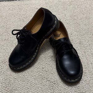 Dr. Martens 1461 Black Leather Oxford Shoes w/ Signature Yellow Stitching